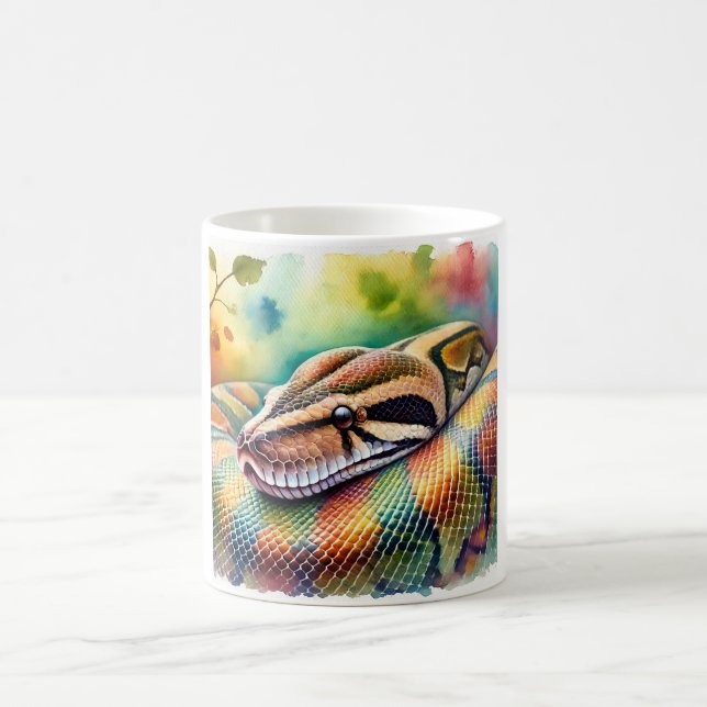 Taza De Café Burmese Python in Watercolor 140624AREF108 - Water (Centro)