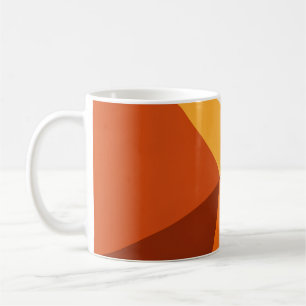 Taza De Café Burnt Orange Geometric Starburst
