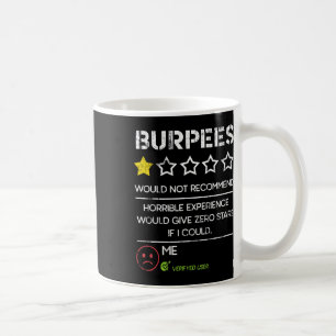 Taza De Café Burpees No Recomendaría Cero Estrellas Divertido G