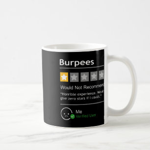 Taza De Café Burpees No Recomendarían Hombres Mujeres Regalo Di