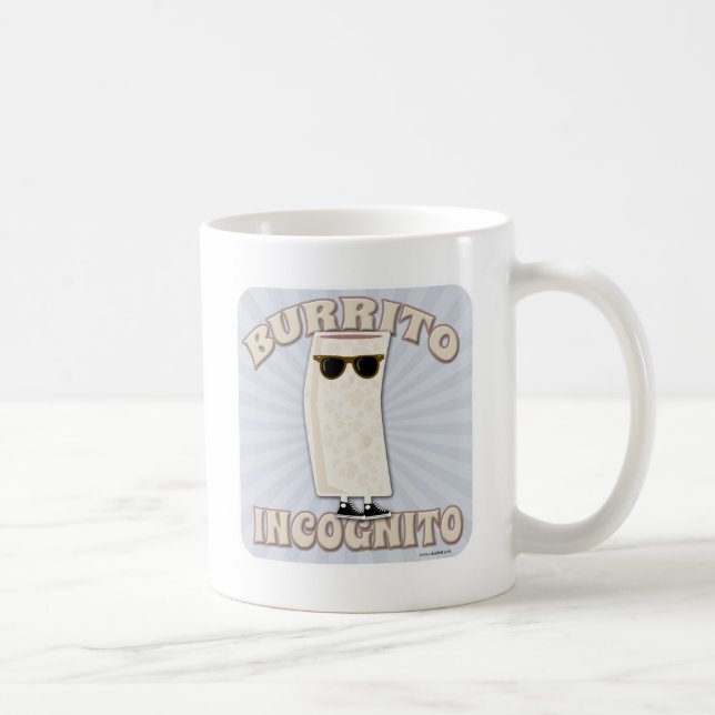 Taza De Café Burrito de incógnito 2 echados a un lado (Derecha)