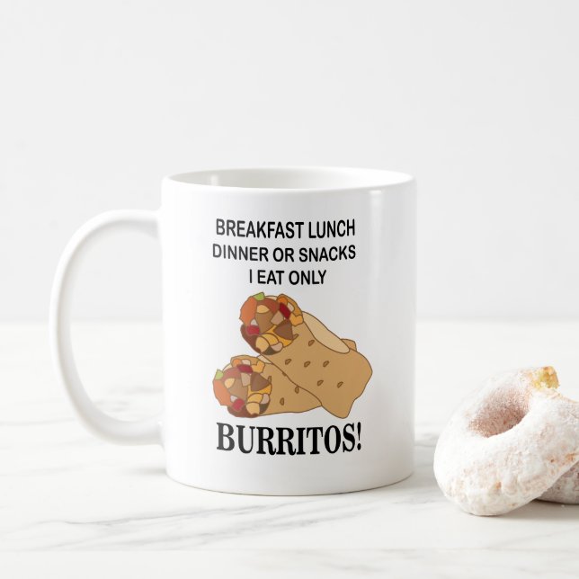 Taza De Café Burritos Yo Sólo Comí Burrito (Con donut)
