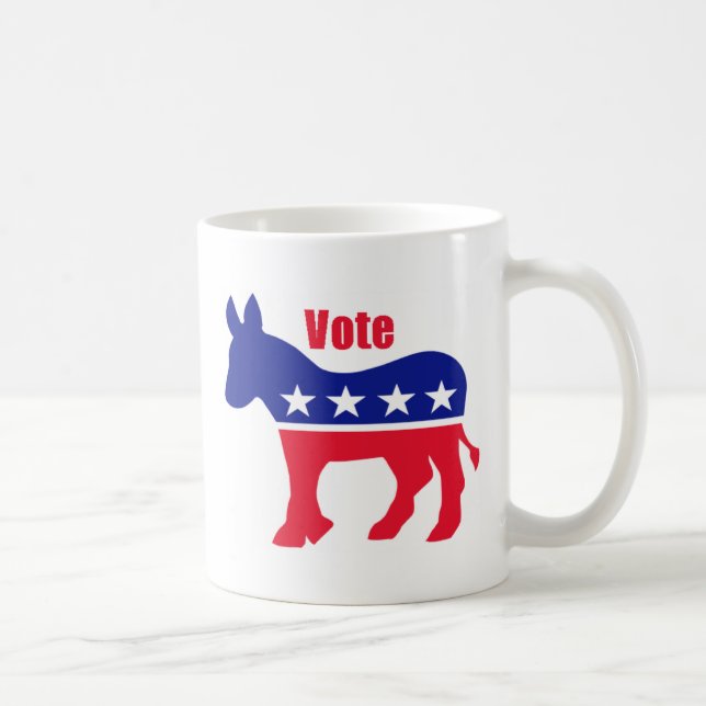 Taza De Café Burro americano con "voto " (Derecha)