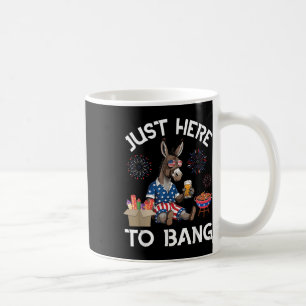 Taza De Café Burro bebiendo cerveza Bbq solo aquí para celebrar