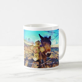 Taza De Café Burro con cruz Rosa