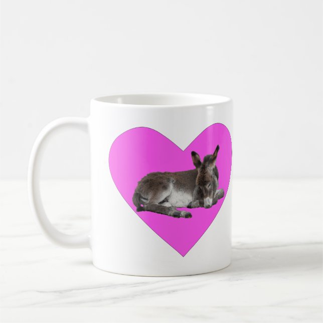 Taza De Café Burro de chocolate lindo bebé folios durmiendo (Izquierda)