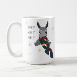 Taza De Café Burro de invierno divertido, lindo y sarcásticamen