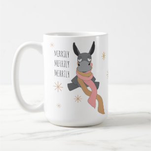 Taza De Café Burro de invierno divertido y lindo sarcásticament