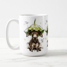Taza De Café Burro Divertido con Sombrero de Hoja Día Genial So