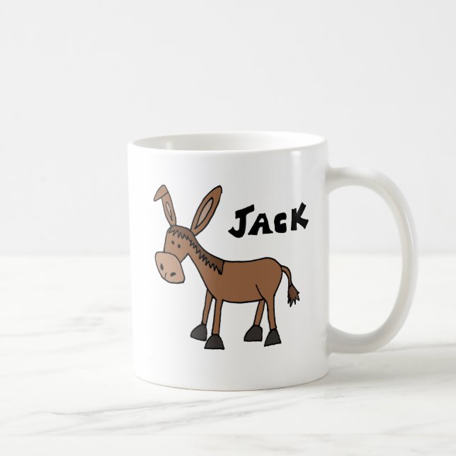Taza De Café Burro divertido nombrado Jack (Derecha)