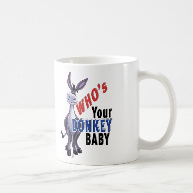 Taza De Café Burro gracioso, quién es tu bebé burro (Derecha)