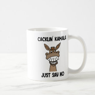 Taza De Café Burro riendo Anti Kamala Harris divertido