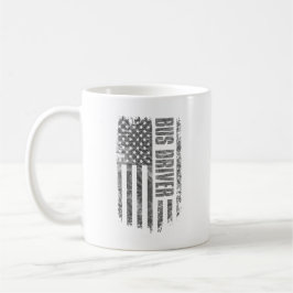Taza De Café Bus Driver USA Flag Distressed design
