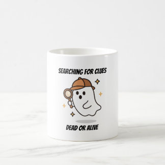 Taza De Café Buscando pistas Detective Fantasma Halloween