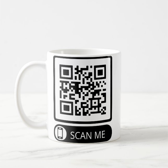Taza De Café Buscar código QR de marketing (Izquierda)