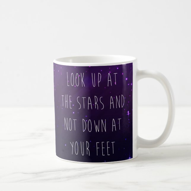 Taza De Café Buscar La Cita Motivacional De Las Estrellas (Derecha)