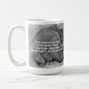 Taza De Café Buscar la gracia para ayudar en tiempo de necesida