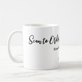 Taza De Café Buscar para solicitar el análisis código QR agrega