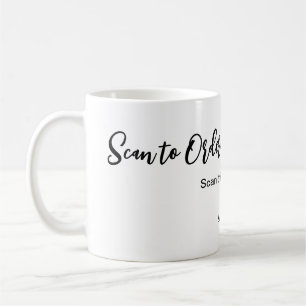 Taza De Café Buscar para solicitar el análisis código QR agrega