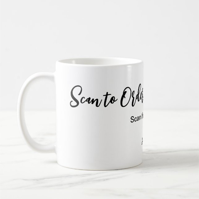 Taza De Café Buscar para solicitar el análisis código QR agrega (Izquierda)