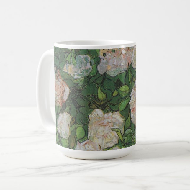 Taza De Café Bush Rosa por Vincent Van Gogh (Anverso izquierdo)