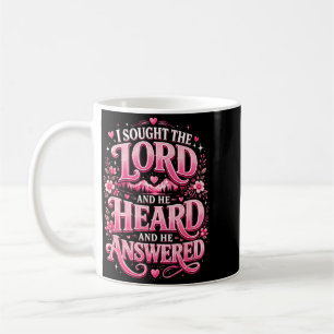 Taza De Café Busqué al Señor y él oyó y respondió
