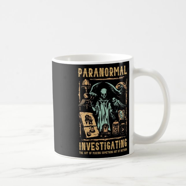 Taza De Café Búsqueda de fantasma Investigador Diseño Inves par (Derecha)