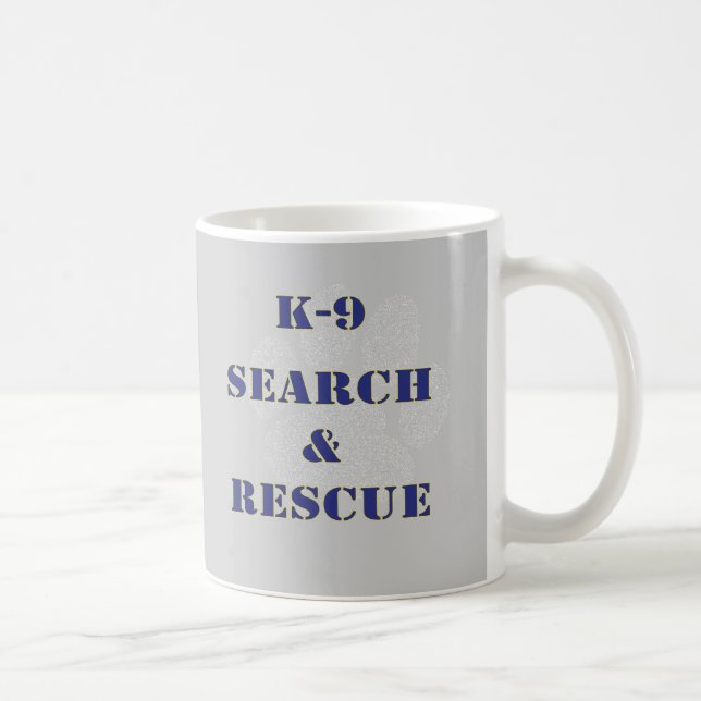 Taza De Café Búsqueda K9 y rescate (Derecha)
