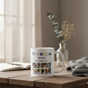 Taza De Café Búsqueda Personalizada de Google Mejor Abuelo del