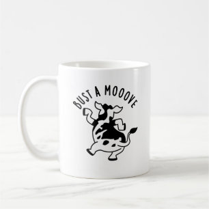 Taza De Café Bust A Mooove Funny Cow Pun