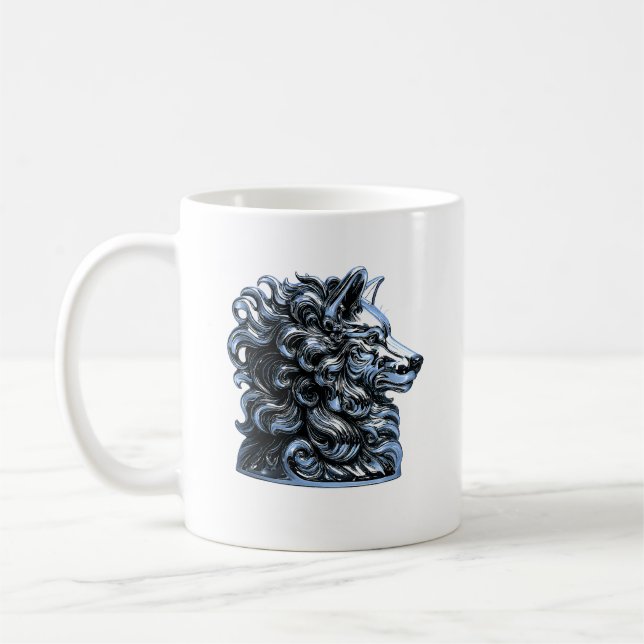Taza De Café Busto de Lobo Chrome (Izquierda)