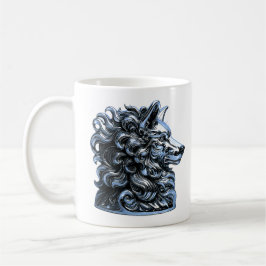 Taza De Café Busto de lobo sabueso cromado