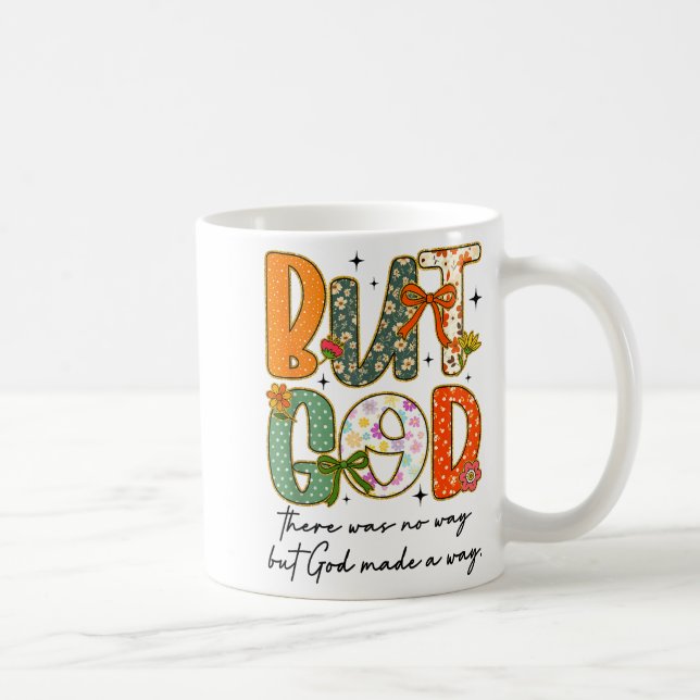 Taza De Café But God Christian Autumn Thankful Coquette Bow Tha (Derecha)