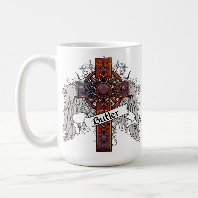 Taza De Café Butler Tartan Cross (Izquierda)