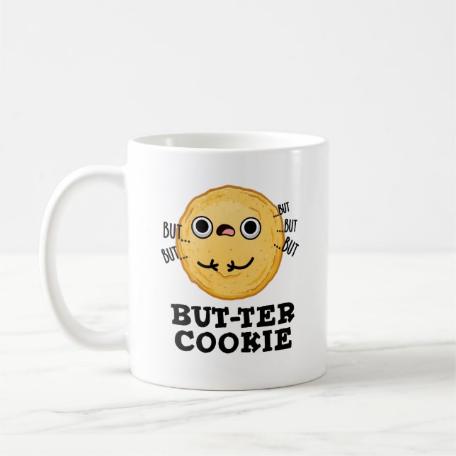 Taza De Café Butter Cookie Funny Food Pun (Izquierda)