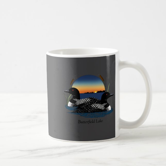 Taza De Café Butterfield Lake Loon Pair  (Derecha)