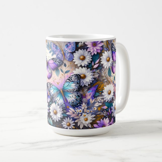 Taza De Café Butterfly Dreams Floral (Anverso derecho)