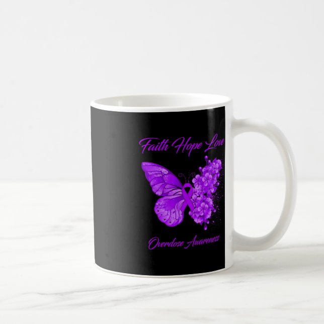 Taza De Café Butterfly Faith Hope Love Excesiva Conciencia (Derecha)