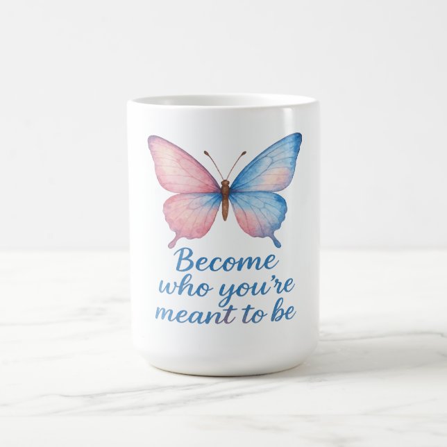 Taza De Café Butterfly Inspirational Candle Label  (Centro)