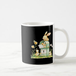 Taza De Café Buzón de conejos entregando con huevos
