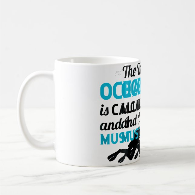 Taza De Café Buzos de buceo divertidos (Izquierda)