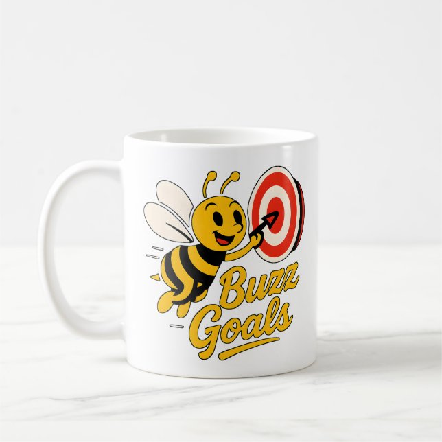 Taza De Café Buzz Goals Motivation Bee (Izquierda)