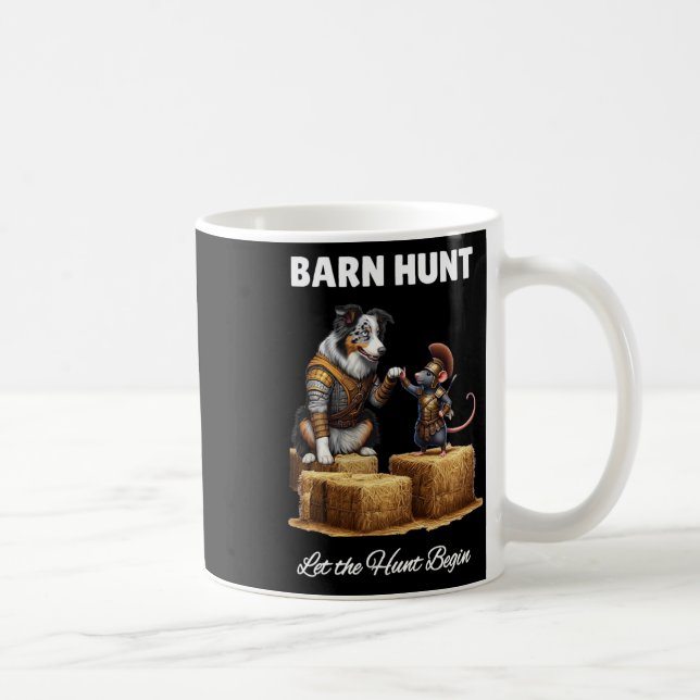 Taza De Café Byrn Hunt Lover - Warrior Rat Blue Merle Tri Borde (Derecha)