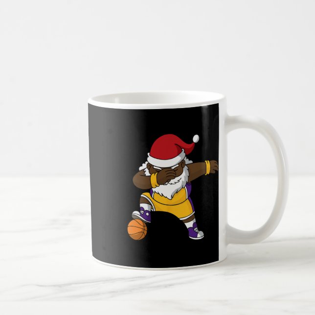Taza De Café Bysketbyll Black Dabbing Santa Claus African Ameri (Derecha)