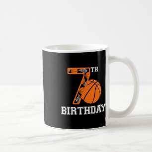Taza De Café Bysketbyll Cumpleaños 7 Para Niños Chicas De Niños