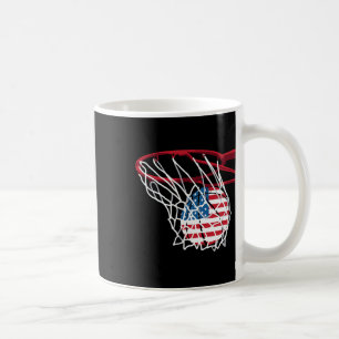 Taza De Café Bysketbyll Shoot Burll Fun American Flag Indepe
