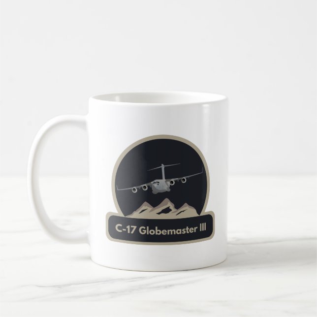 Taza De Café C-17 Avión de la Fuerza Aérea de los Estados Unido (Izquierda)