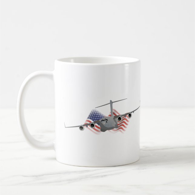Taza De Café C-17 Avión de la Fuerza Aérea de los Estados Unido (Izquierda)