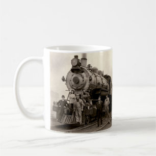 Taza De Café C. 1905 tren de ferrocarril