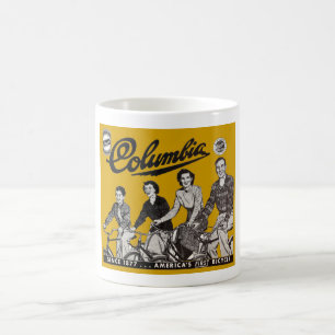 TAZA DE CAFÉ C.1949 COLUMBIA BICICLETA Y VENTAJA! ¡VIEJO! ¡QUIN